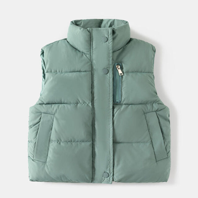 Nouveau gilet zippé pour enfants, veste épaisse en coton sans manches pour bébé, gilet d'hiver pour garçons, vêtements décontractés de tous les jours