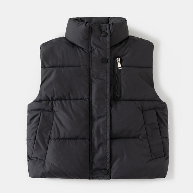 Nouveau gilet zippé pour enfants, veste épaisse en coton sans manches pour bébé, gilet d'hiver pour garçons, vêtements décontractés de tous les jours