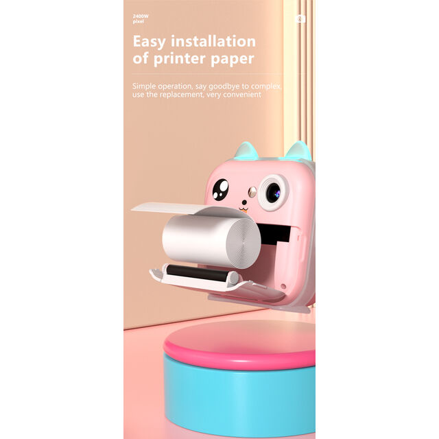 Kabellose 1080P Sofortbildkamera für Kinder mit 2,4-Zoll-IPS-Display und 1200mAh Akku