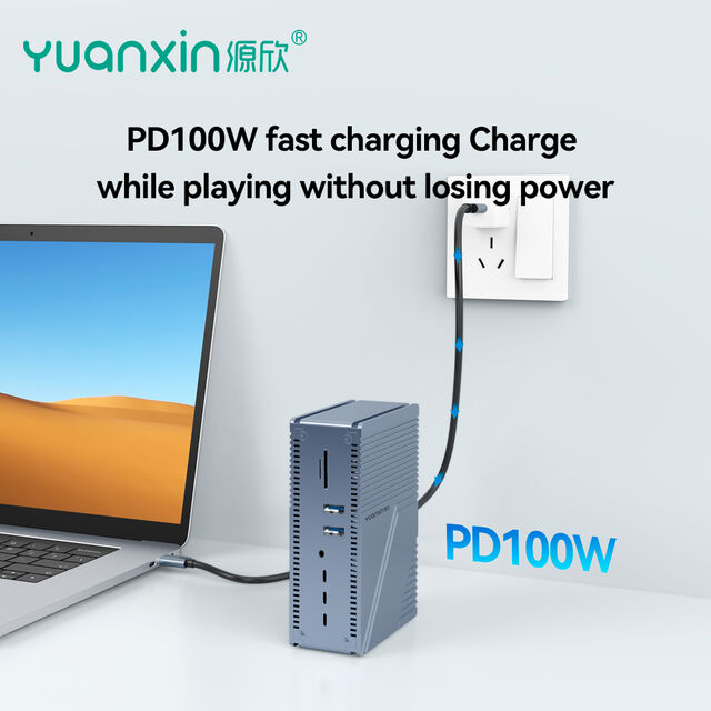 Nouvelle station d'accueil multifonctionnelle 14-EN-1 Thunderbolt 4 Type-C pour ordinateur portable de marque privée et usine OEM