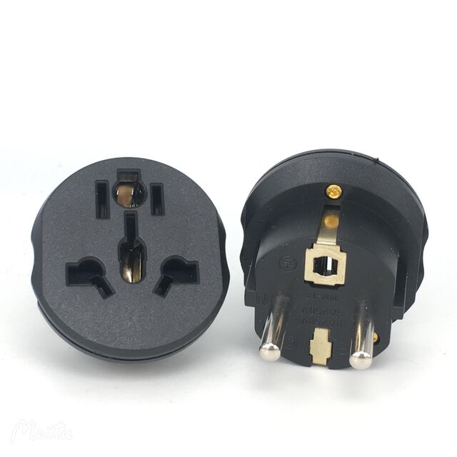 Adaptador de Enchufe Europeo ONEXEED de Oferta, Universal a Euro de 2 Clavijas Redondas, Adaptador de Conversión de 16A 250V de Reino Unido, Australia, Estados Unidos a Schuko