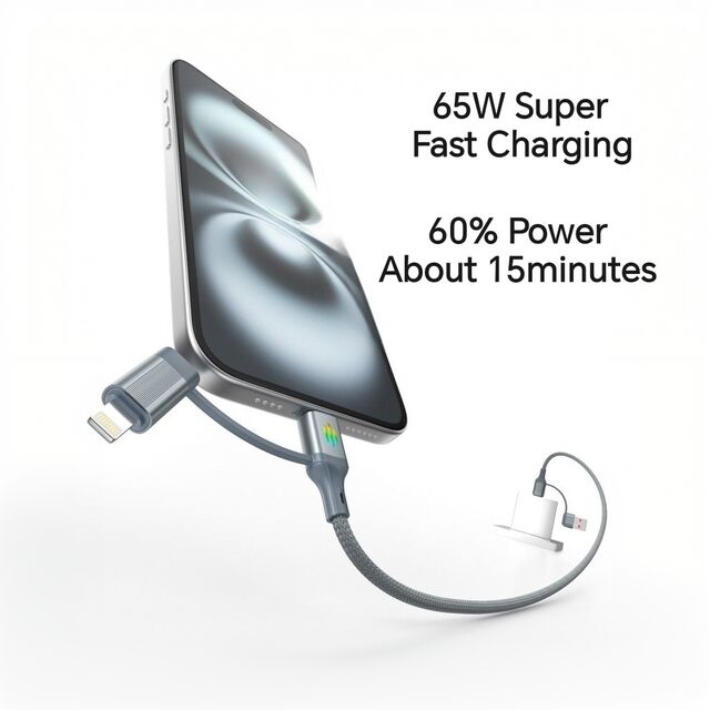 PD27W 65W 4-in-1 USB-Schnellladekabel Datenkabel Schnellladekabel USB Typ C Kabel Konverter USB-Ladeanschluss für Apple i-Phone Android