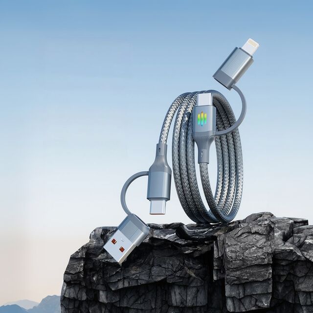 PD27W 65W 4-in-1 USB-Schnellladekabel Datenkabel Schnellladekabel USB Typ C Kabel Konverter USB-Ladeanschluss für Apple i-Phone Android