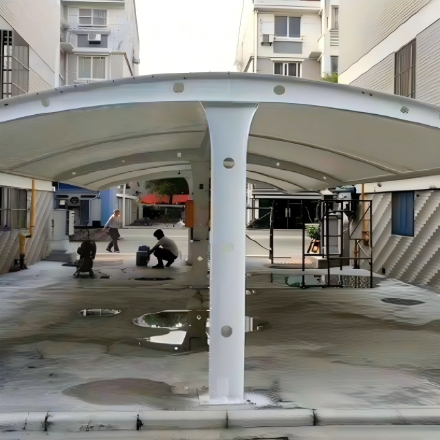 Estrutura de Membrana para Estacionamento Exterior, Área Residencial, Barra de Tração Oblíqua, Pilha de Carregamento, Cobertura de Sombra de Filme Tensionado, Esportes