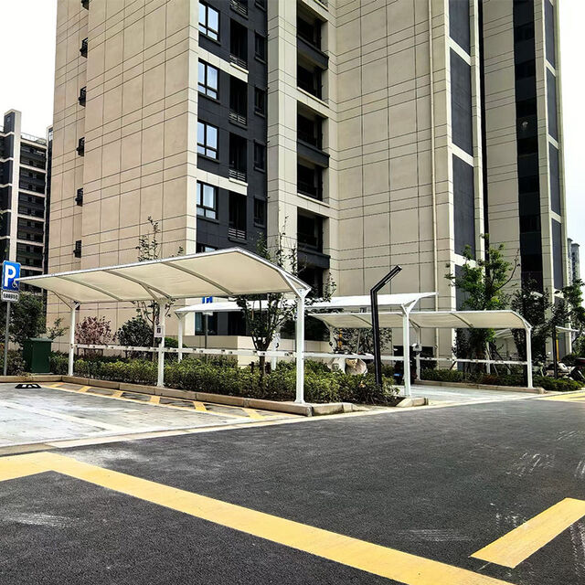 Estrutura de Membrana para Estacionamento Exterior, Área Residencial, Barra de Tração Oblíqua, Pilha de Carregamento, Cobertura de Sombra de Filme Tensionado, Esportes