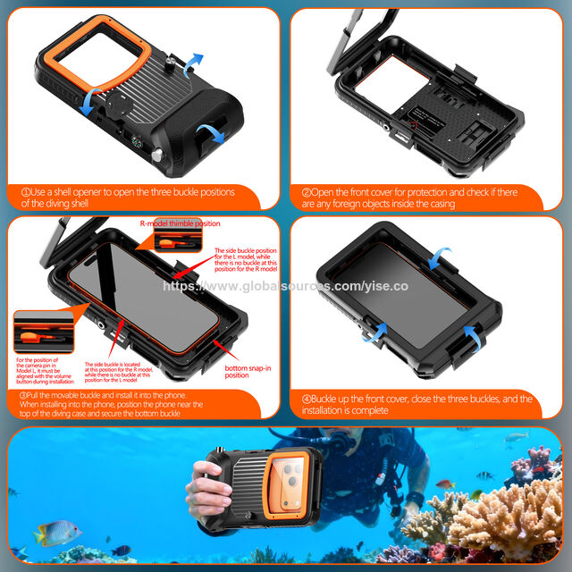 Boîtier Étanche 49FT/15M pour Plongée/Snorkeling pour iPhone - Sac de Protection de Plongée