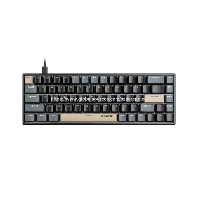 Teclado gaming de 68 teclas por atacado, retroiluminação RGB personalizada, teclado sem fio com interruptores magnéticos