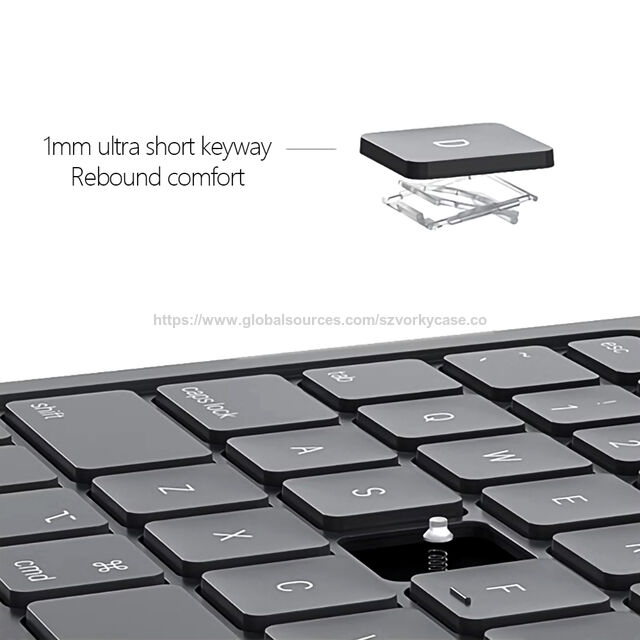 جراب كيبورد بلوتوث صلب ومضاد للصدمات وقابل للفصل مغناطيسيًا لأجهزة iPad مقاس 11/13 بوصة