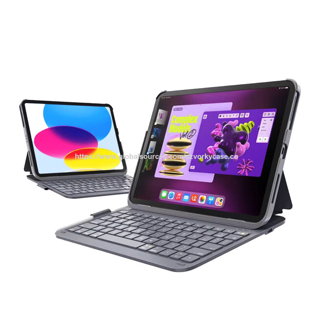 جراب كيبورد بلوتوث صلب ومضاد للصدمات وقابل للفصل مغناطيسيًا لأجهزة iPad مقاس 11/13 بوصة