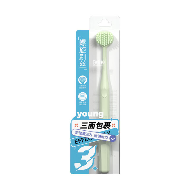 Brosse à dents à trois faces en gros pour adultes, brosse à dents à poils souples, meilleures ventes 2025