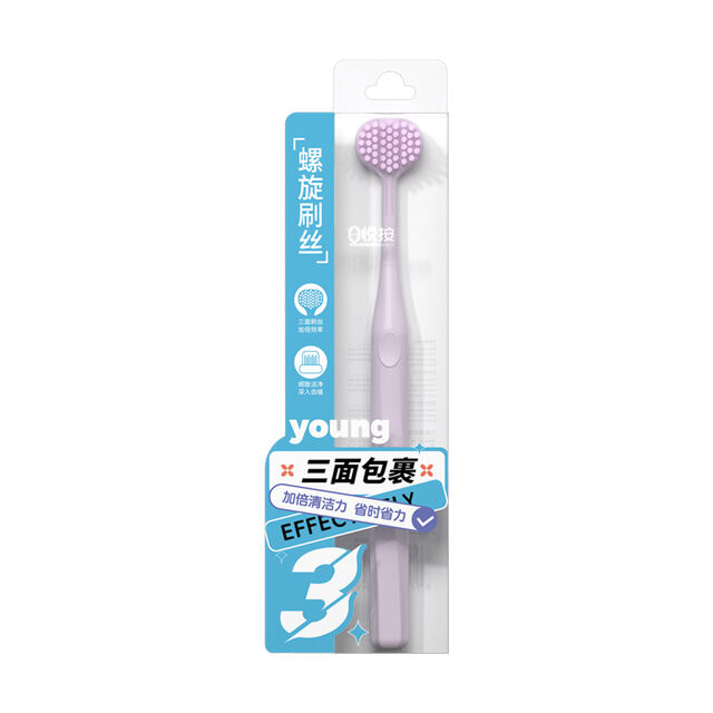 Brosse à dents à trois faces en gros pour adultes, brosse à dents à poils souples, meilleures ventes 2025