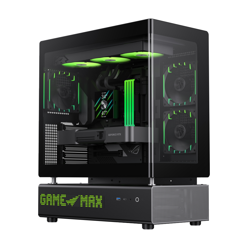 Gamemax N90 Modular Dual-chamber Pc Case With 512-led Display 270 ...