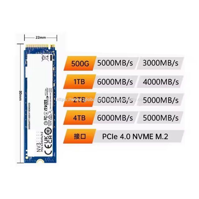 Unidad de Estado Sólido (SSD) Interna NV3 NVMe PCIe 4.0 M.2 2280 de hasta 6000 MB/s, 500 GB, 1 TB, 2 TB para Servidor, Portátil y PC, Disco Duro de 6000 Mb/s