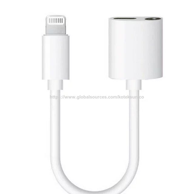 Lightning-auf-Audio-Adapter für iPhone 7/7 Plus in Schwarz, unterstützt Fernbedienung