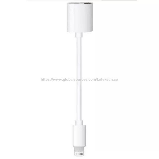Lightning-auf-Audio-Adapter für iPhone 7/7 Plus in Schwarz, unterstützt Fernbedienung
