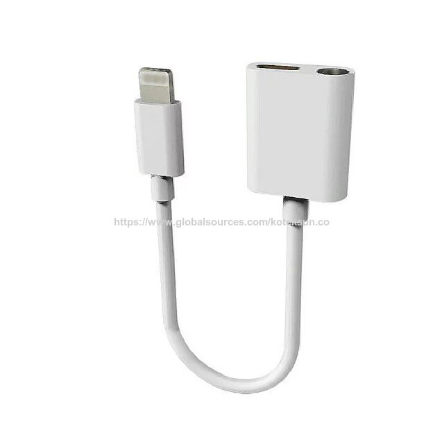 Lightning-auf-Audio-Adapter für iPhone 7/7 Plus in Schwarz, unterstützt Fernbedienung