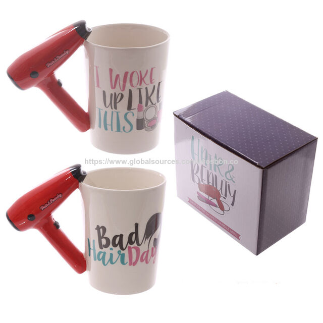 Taza de Cerámica con Asa en Forma de Lápiz Labial 3D Especial para Decoración del Hogar y Regalos, Diseños OEM son Bienvenidos.