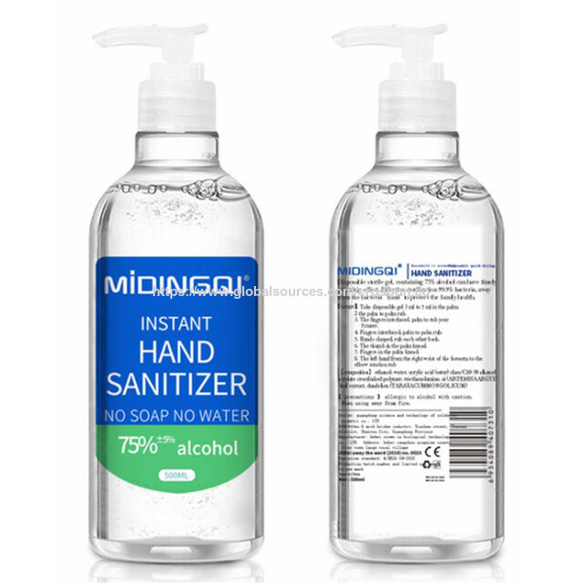 Gel antibacterial instantáneo, desinfectante de manos con etanol en volúmenes de 50 ml, 60 ml, 120 ml y 500 ml.