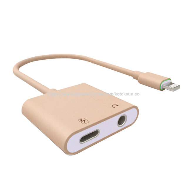 Lightning-auf-Audio-Adapter für iPhone 7/7 Plus in Schwarz, unterstützt Fernbedienung