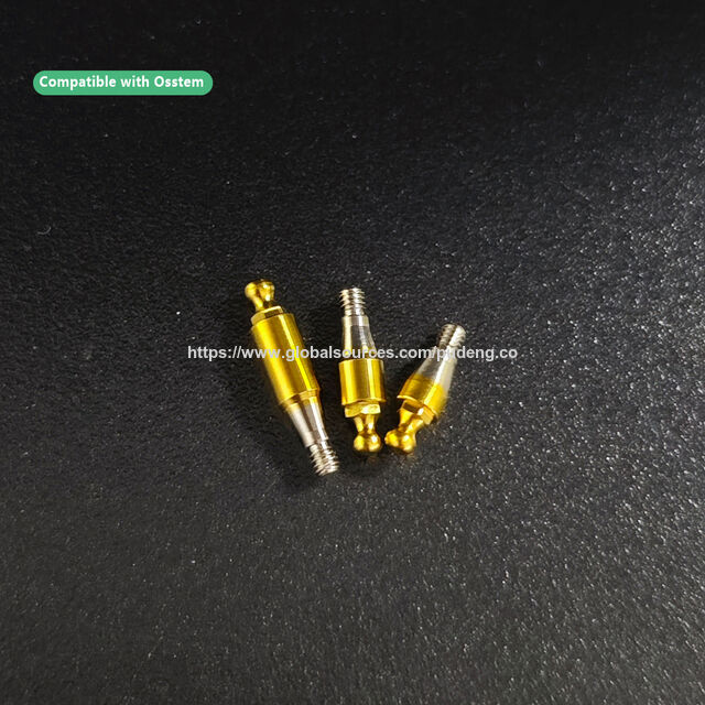 Pilar de Bola para Implante Dental Compatible con el Sistema OSSTEM para Retención Protésica Removible y Estabilidad a Largo Plazo