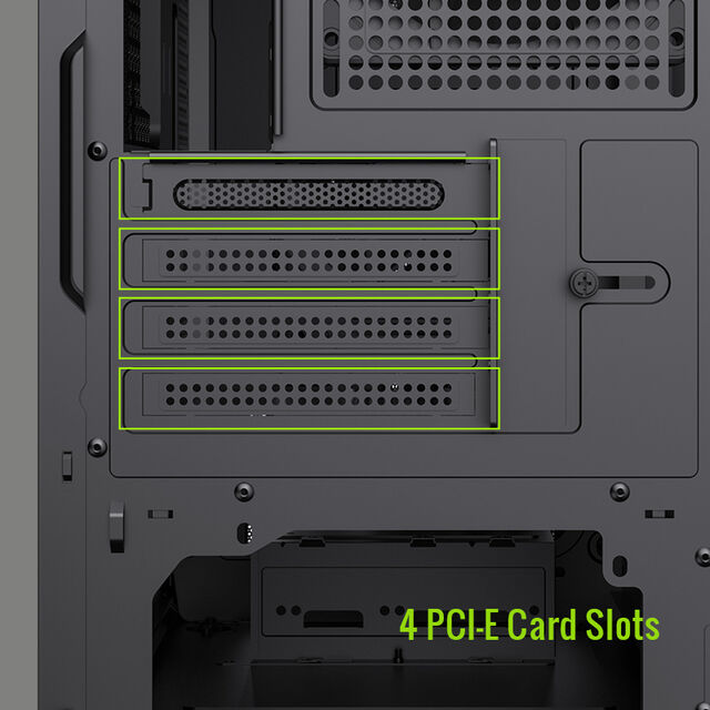 Gamemax Claw 360 MATX Caja Gaming con Diseño Anti-insectos Soporta GPUs de 420 mm, Refrigeración Líquida de 360 mm