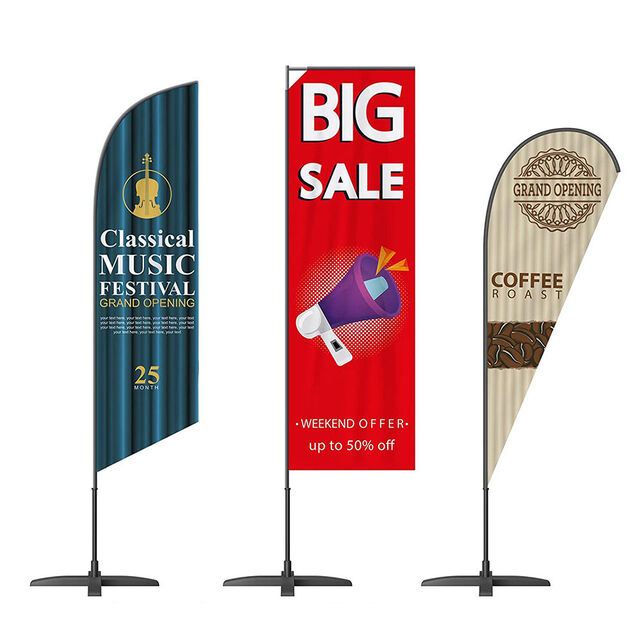 Drapeaux Plumes Publicitaires avec Impression Numérique Personnalisée - Oriflammes Promotionnelles et Bannières Publicitaires pour la Publicité