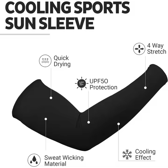 Benutzerdefinierte Herren Gym Running Ellbogen Schutz Kompression Basketball Volleyball Fußball Sport UV Sonne Radfahren Eisseide Kühl Arm Ärmel