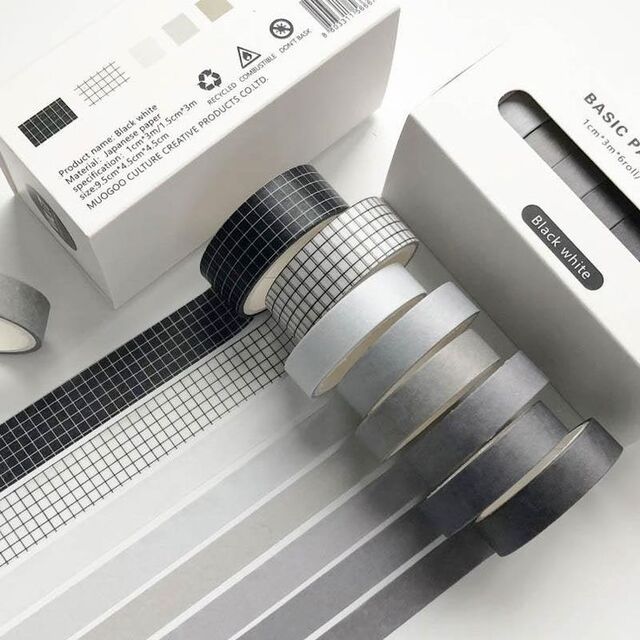 Rollos de cinta washi ecológicos personalizados con etiquetas adhesivas plegadas multicapa, MOQ bajo, ideales para diarios y planificadores