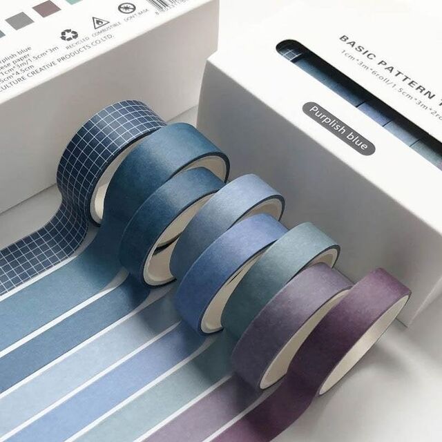 Rollos de cinta washi ecológicos personalizados con etiquetas adhesivas plegadas multicapa, MOQ bajo, ideales para diarios y planificadores