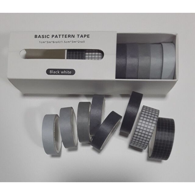Rollos de cinta washi ecológicos personalizados con etiquetas adhesivas plegadas multicapa, MOQ bajo, ideales para diarios y planificadores