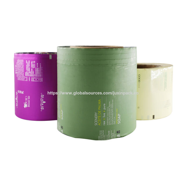 Rouleaux de film d'emballage personnalisés, laminage pour shampooing, petits paquets, détergent à lessive, emballage plastique