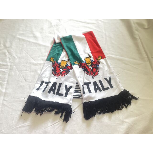 100% Polyester Promotion Benutzerdefinierter Fußball Fans Schal Druck Winter Team Schal