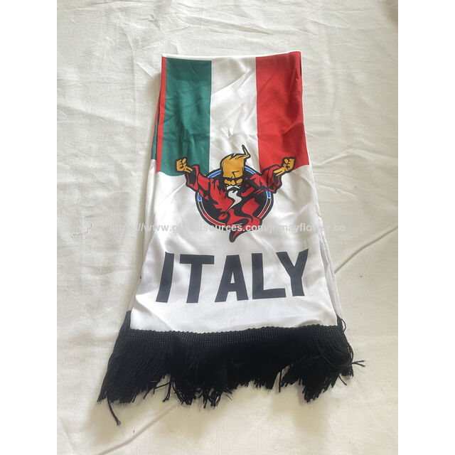 100% Polyester Promotion Benutzerdefinierter Fußball Fans Schal Druck Winter Team Schal