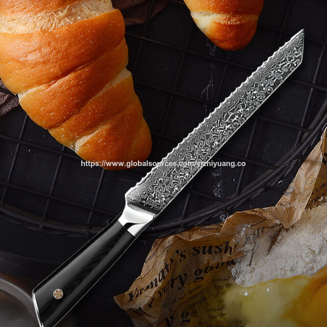 Faca de Cozinha Damasco de 8 Polegadas com Núcleo de Aço Vg-10 e Aço Inoxidável de 67 Camadas para Uso Diário na Cozinha com Cabo de Unha
