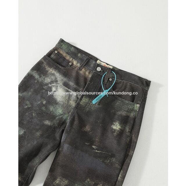 Stussy Big Ol' Stenpat Camo Jean Fortine Jeans Designer Luxus Kleidung Für Herren Damen - Hochwertige Camouflage Jeans für Damen und Herren