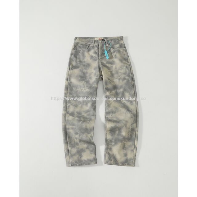 Stussy Big Ol' Stenpat Camo Jean Fortine Jeans Designer Luxus Kleidung Für Herren Damen - Hochwertige Camouflage Jeans für Damen und Herren