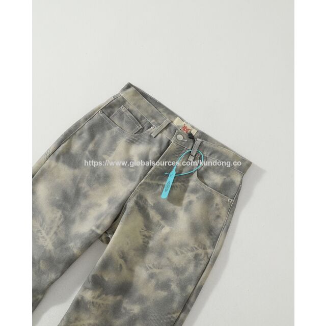 Stussy Big Ol' Stenpat Camo Jean Fortine Jeans Designer Luxus Kleidung Für Herren Damen - Hochwertige Camouflage Jeans für Damen und Herren