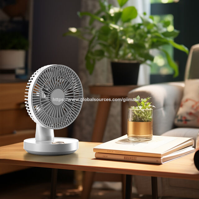 Mini Ventilateur USB Portable à Batterie, Design Unique pour Bureau, Rechargeable et Sans Fil, Idéal pour Voiture, Camping-Car et Camping