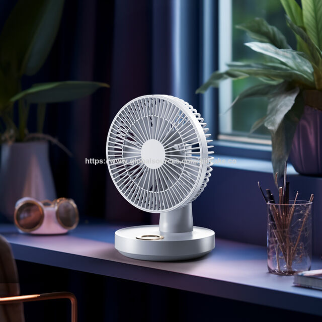 Mini Ventilateur USB Portable à Batterie, Design Unique pour Bureau, Rechargeable et Sans Fil, Idéal pour Voiture, Camping-Car et Camping