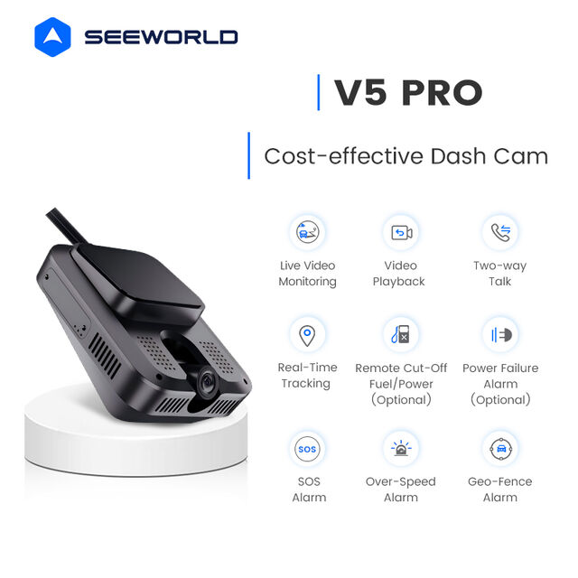 كاميرا لوحة القيادة V5 Pro الجديدة كليًا مع نظام تحديد المواقع العالمي المدمج، كاميرا واحدة بدقة 2K مع رؤية ليلية ومراقبة في الوقت الفعلي