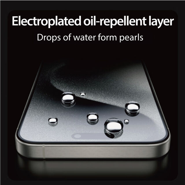 Protecteur d'écran en verre trempé haute viscosité, antichoc et résistant à l'huile pour iPhone 17
