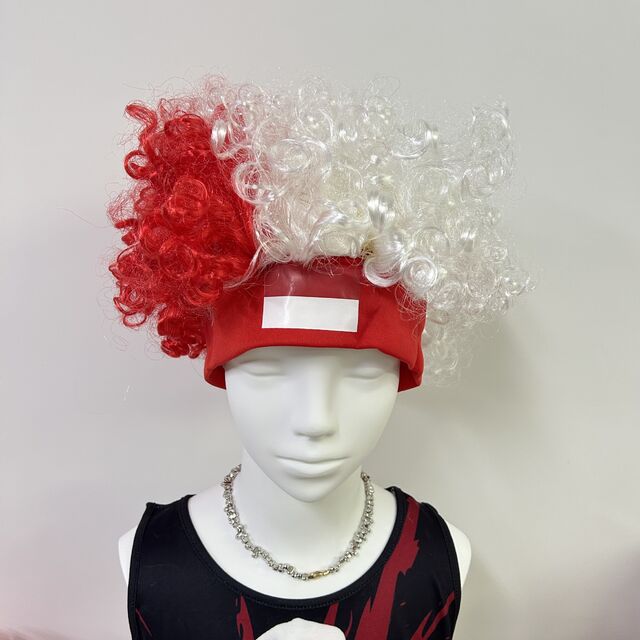 Peruca Afro de Fã da Copa do Mundo com Bandeira e Faixa de Cabelo, Conjunto de Perucas Tricolor para Torcedores de Futebol, Fantasia para Dia de Jogo e Acessórios de Festa