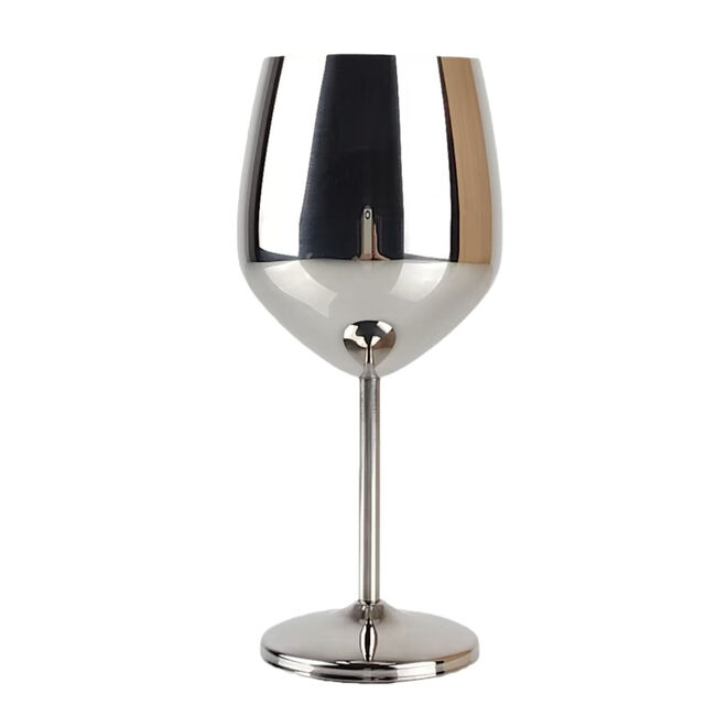 Venta al por mayor de copas de vino de acero inoxidable 304 de 500 ml para bodas, copas irrompibles con baño de cobre en forma de tambor de gran capacidad personalizadas directamente de fábrica