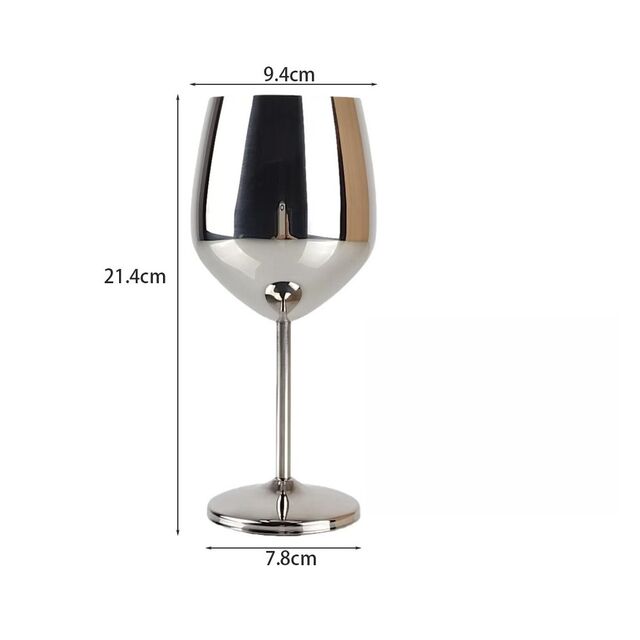 Venta al por mayor de copas de vino de acero inoxidable 304 de 500 ml para bodas, copas irrompibles con baño de cobre en forma de tambor de gran capacidad personalizadas directamente de fábrica