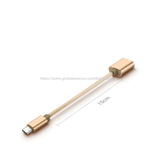Adaptateur OTG Type C, Adaptateur OTG USB C Premium avec Boîtiers en Aluminium et Tresse en Nylon 0.2m