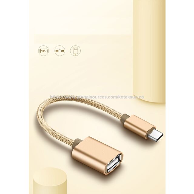 Adaptateur OTG Type C, Adaptateur OTG USB C Premium avec Boîtiers en Aluminium et Tresse en Nylon 0.2m