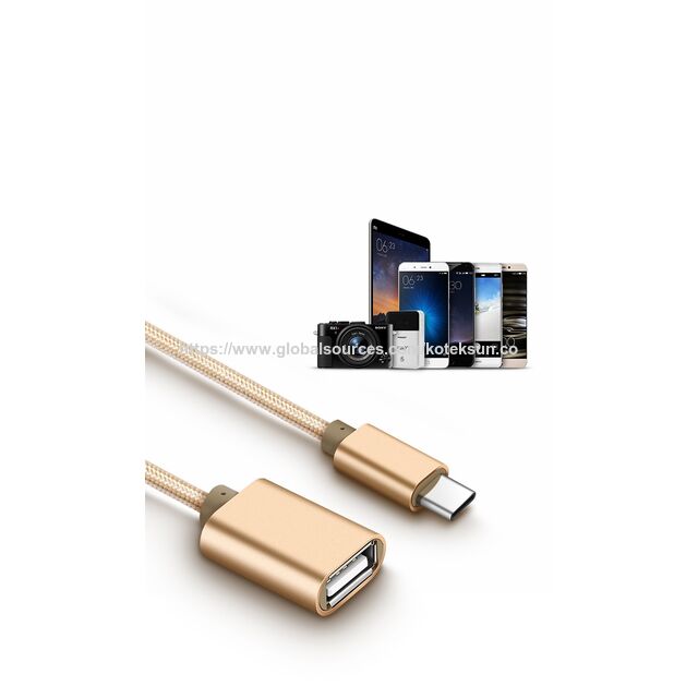 Adaptateur OTG Type C, Adaptateur OTG USB C Premium avec Boîtiers en Aluminium et Tresse en Nylon 0.2m