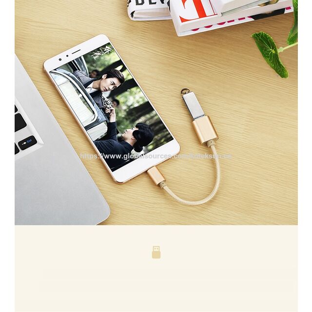 Adaptateur OTG Type C, Adaptateur OTG USB C Premium avec Boîtiers en Aluminium et Tresse en Nylon 0.2m