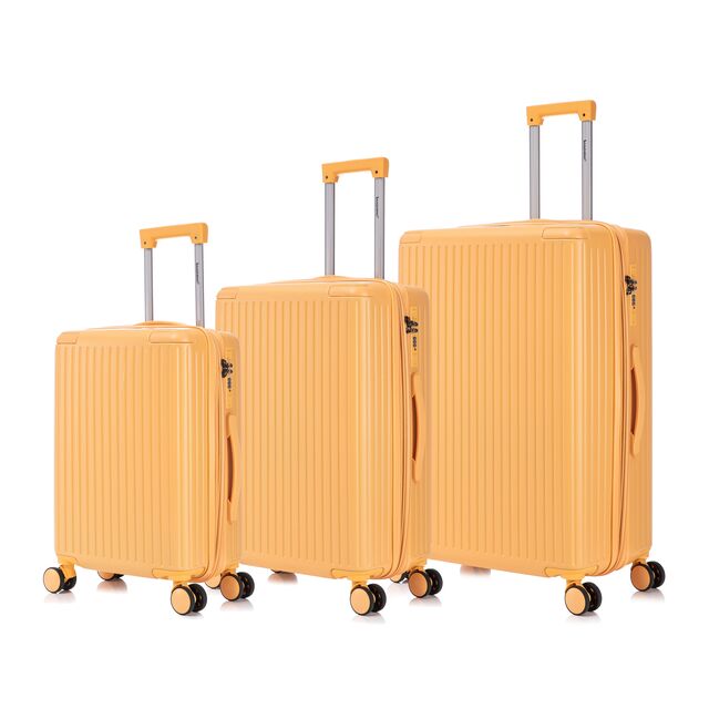 Dreiteiliges Gepäckset | Strapazierfähiges Gepäck aus ABS-Material, wasserdichter und robuster Reisekoffer, unterstützt ODM