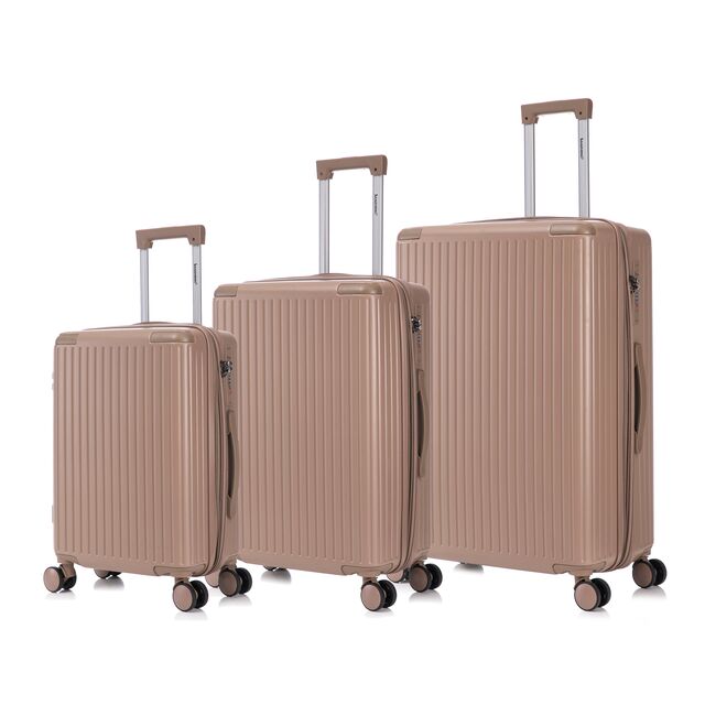 Dreiteiliges Gepäckset | Strapazierfähiges Gepäck aus ABS-Material, wasserdichter und robuster Reisekoffer, unterstützt ODM